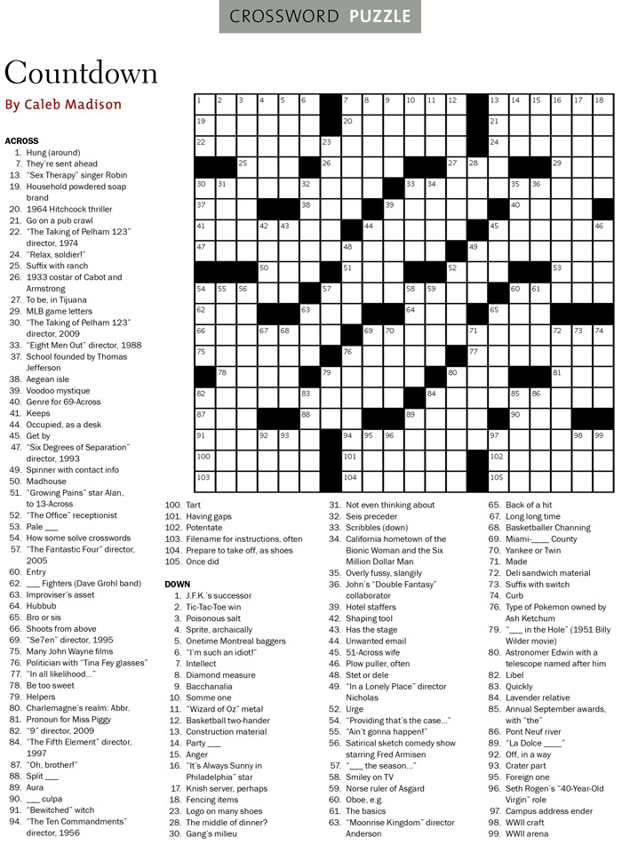 DGA Quarterly Crossword Puzzle
