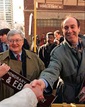 with late partner Gene Siskel at the dedication of "Siskel and Ebert Way" in Chicago in 1995