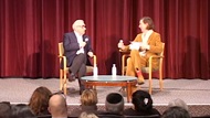 Director Martin Scorsese with moderator Wes Anderson in New York.