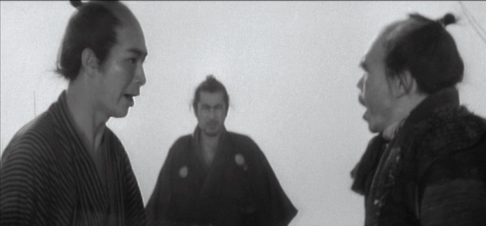 DIRECTOR'S VISION: Kurosawa's masterful composition creates four sight lines in a meeting with a warlord and his scheming wife. - photo courtesy Criterion Collection