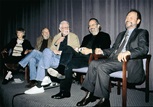 Moderator Joan Tewkesbury with Movies for Television DGA Award nominees Mark Rydell, Frank Pierson, Jon Avnet and Billy Crystal. 