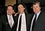 Sony Pictures Classics co-presidents Michael Barker and Tom Bernard with feature film nominee Bennett Miller (center).