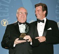 Franklin J. Schaffner Achievement Award recipient Donald Jacobs with presenter Peter Bergman.