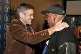 Feature Film Nominee Clooney greets DGA First Vice President/Dramatic Series Night Nominee Paris Barclay.