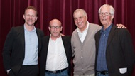 Directors Morgan Spurlock, Alex Gibney, Errol Morris, and DGA 75th Anniversary Committee Chair Michael Apted (moderator) discussed the ever-blurring boundary between documentary and fiction.
