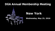 Annual Meeting NY 2016